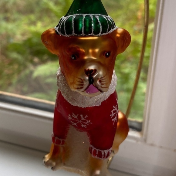 Old World Boxer Glass Christmas Ornament - Picture 1 of 4